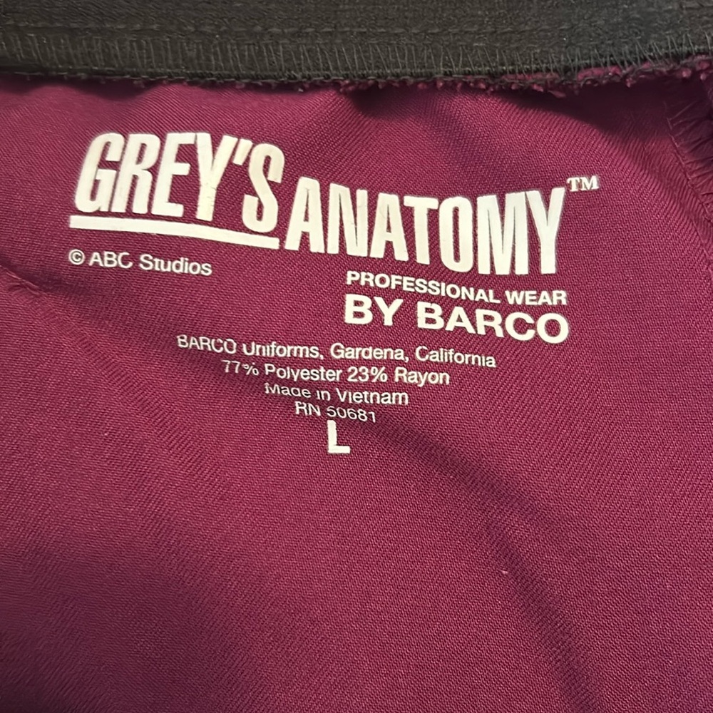 Wine color scrub pants